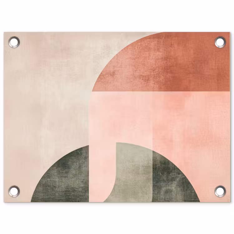 Tuinposter - Cirkel - Abstract - Roze — 1