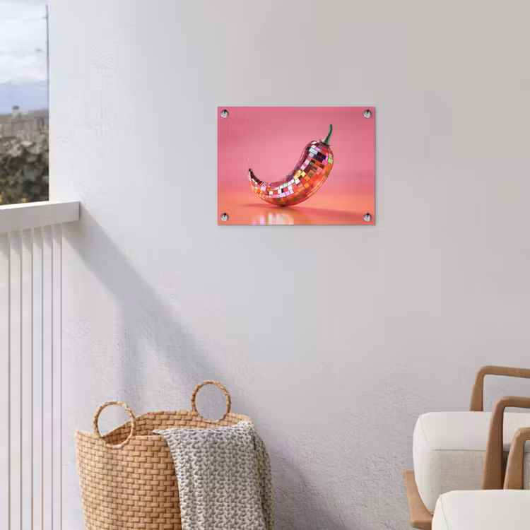 Tuinposter - Peper - Disco - Rood - Glitter — 3