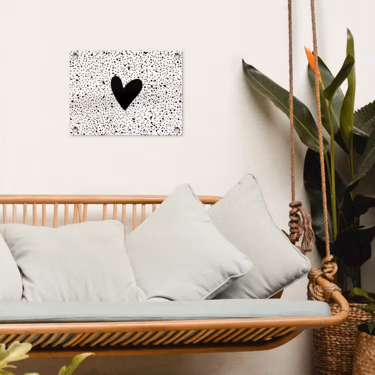 Tuinposter - Hartje - Design - Wit — 5