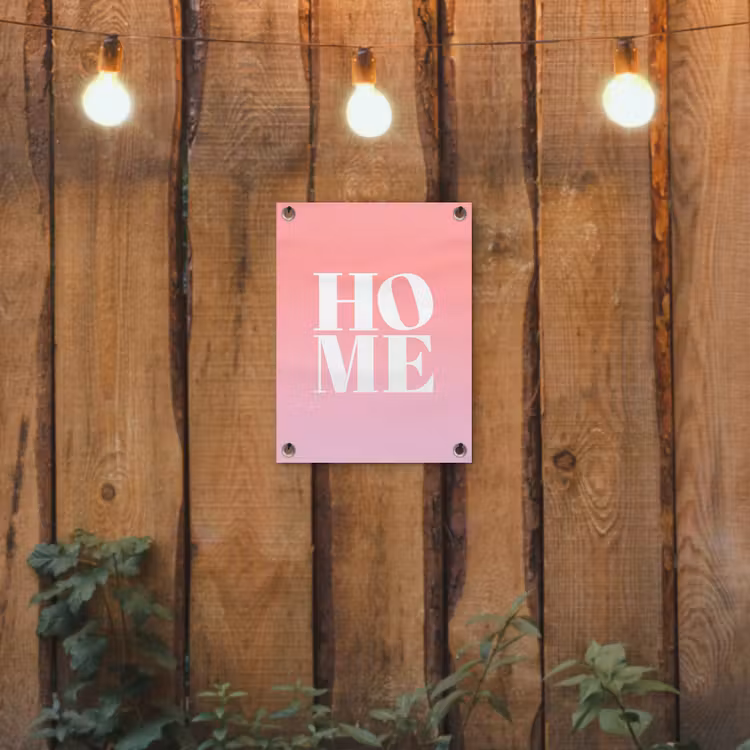 Tuinposter - Home - Letters - Groot - Roze — 2