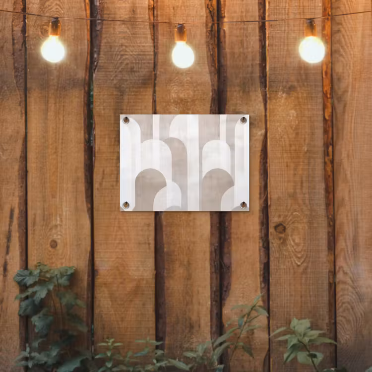 Tuinposter - Abstracte bogen - Modern - Beige — 2