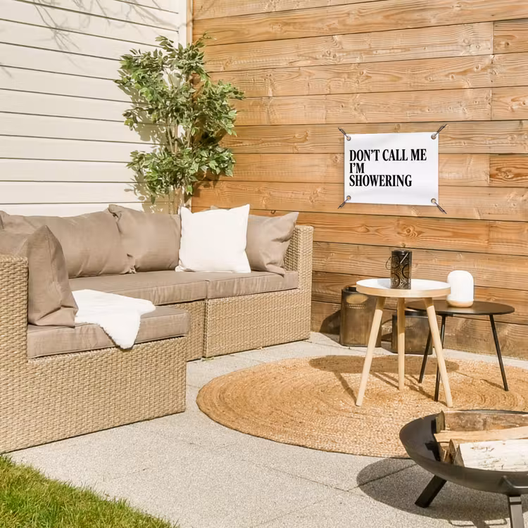 Tuinposter - Tekst - Modern - Zwart - Wit — 4