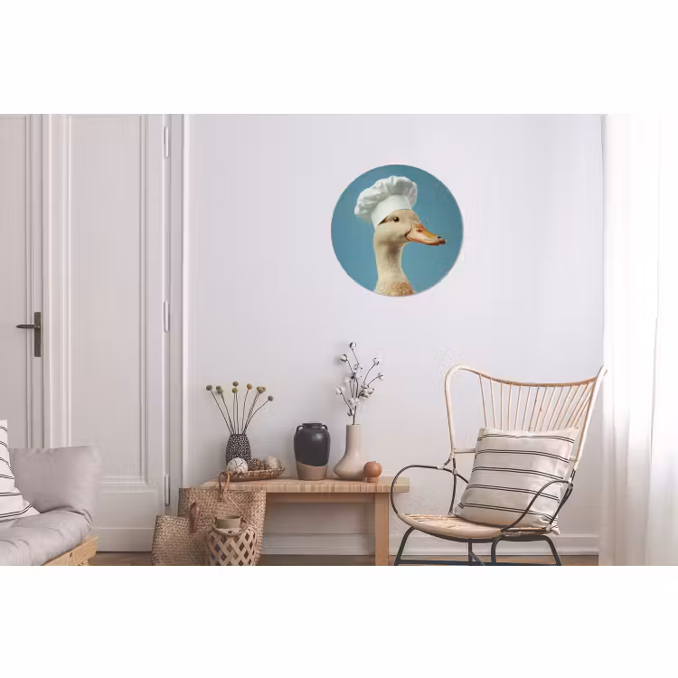 Wandcirkel - Aluminium - Eend - Koksmuts - Cute - Vogel — 2