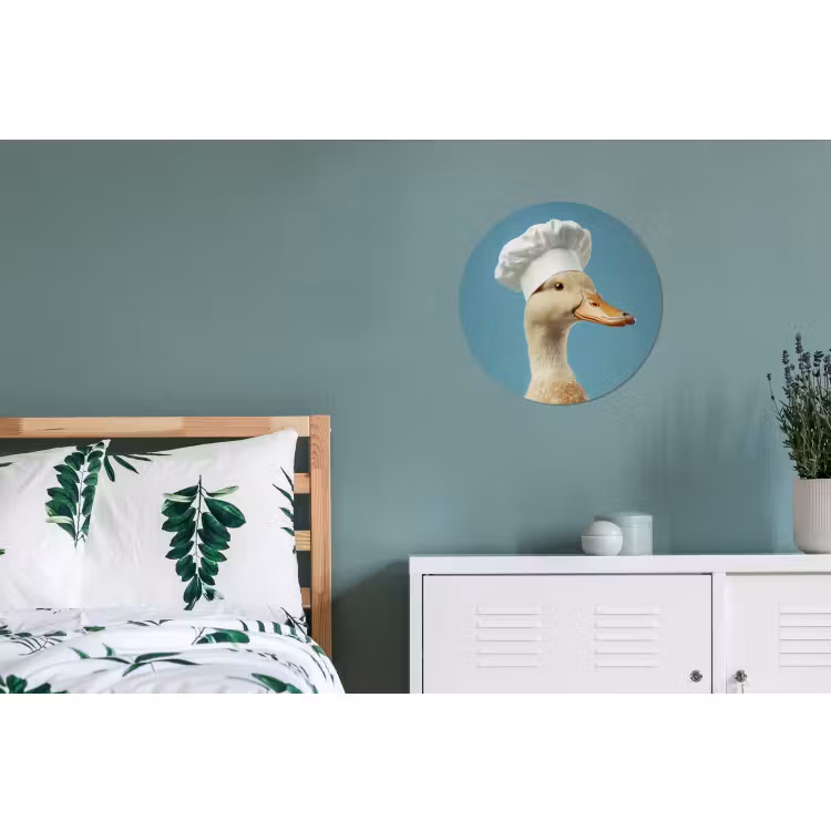 Wandcirkel - Aluminium - Eend - Koksmuts - Cute - Vogel — 4