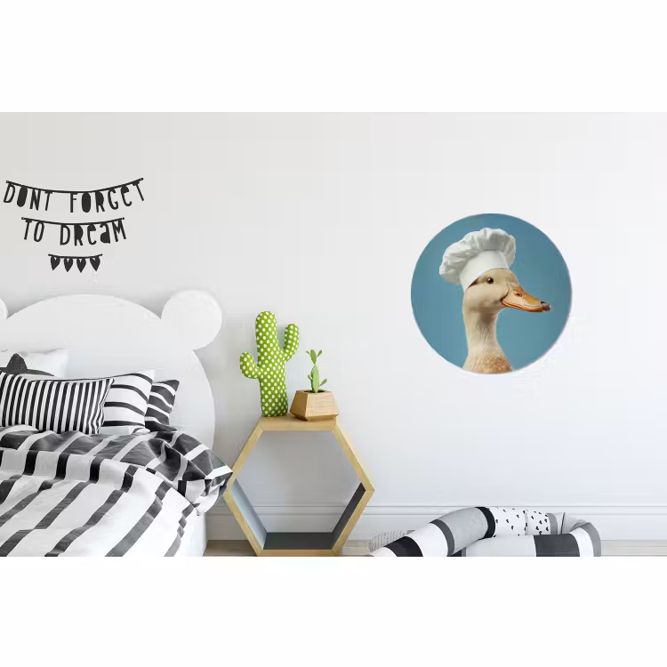 Wandcirkel - Aluminium - Eend - Koksmuts - Cute - Vogel — 5