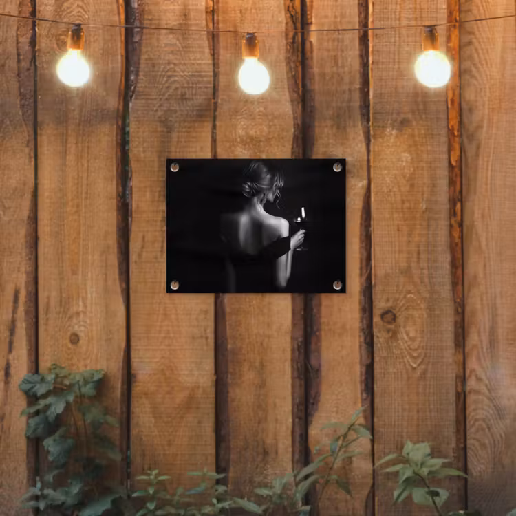Tuinposter - Vrouw - Wijn - Jurk — 2