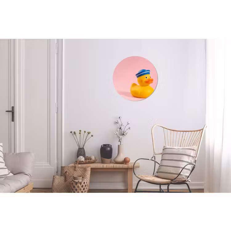 Wandcirkel - Aluminium - Matroos - Eend - Roze — 2
