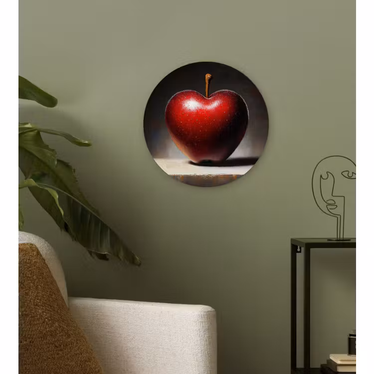 Wandcirkel - Glas - Apple - Hart - Rood — 3