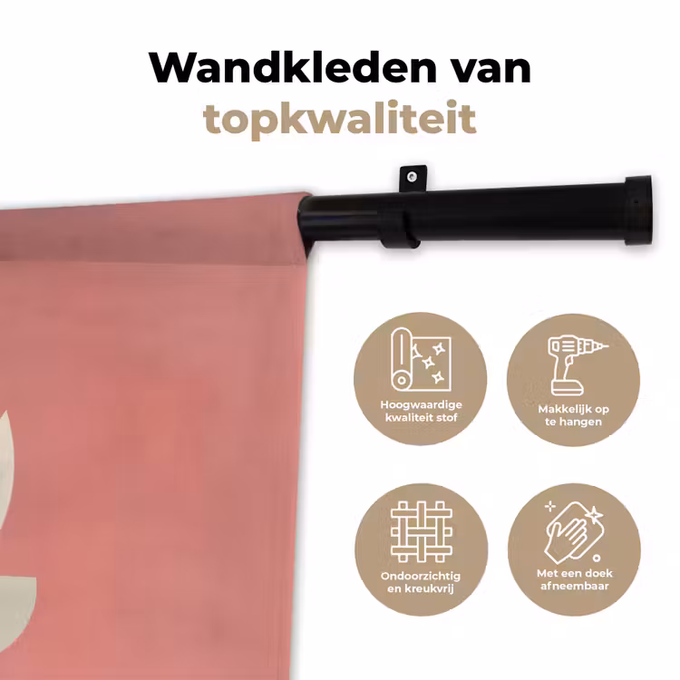 Wandkleed - Duiven - Wit - Sierlijk — 3