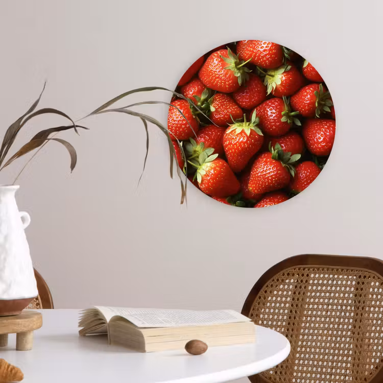 Wandcirkel - Glas - Aardbei - Fruit - Rood — 4