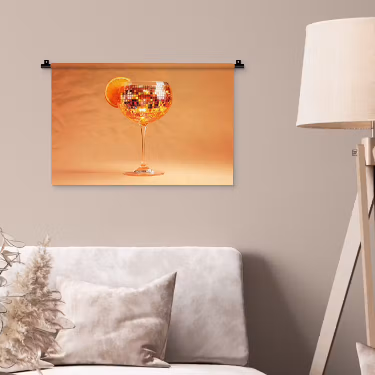 Wandkleed - Drank - Oranje - Glitter - Disco — 2