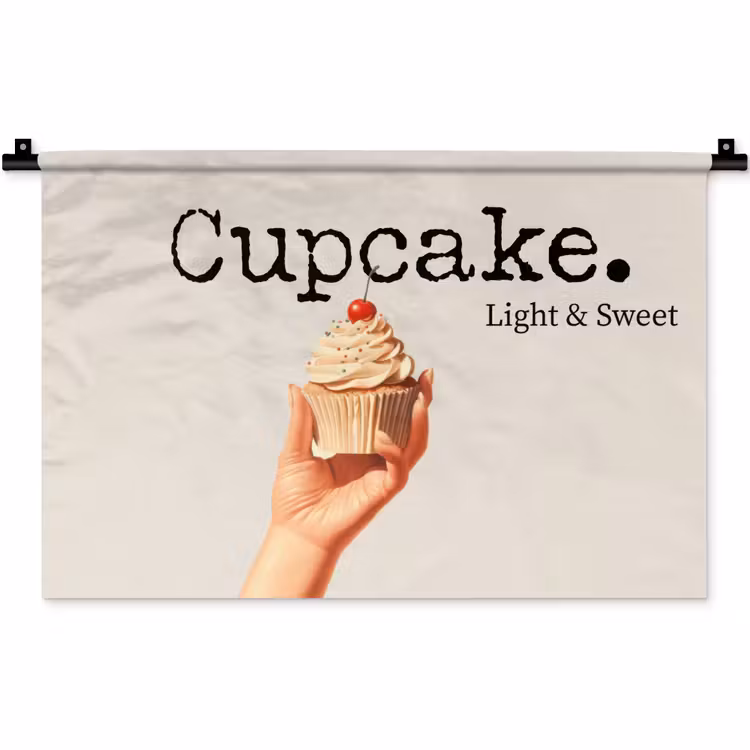 Wandkleed - Cupcake - Zoet - Kers — 1