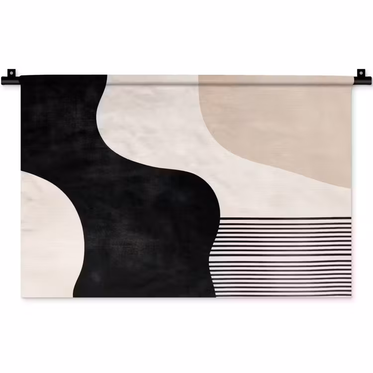 Wandkleed - Abstract - Japandi - Beige - Modern — 1
