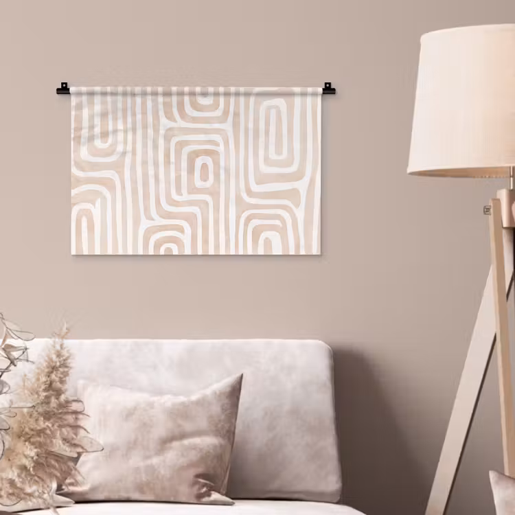 Wandkleed - Decoratief - Labyrint - Beige — 2