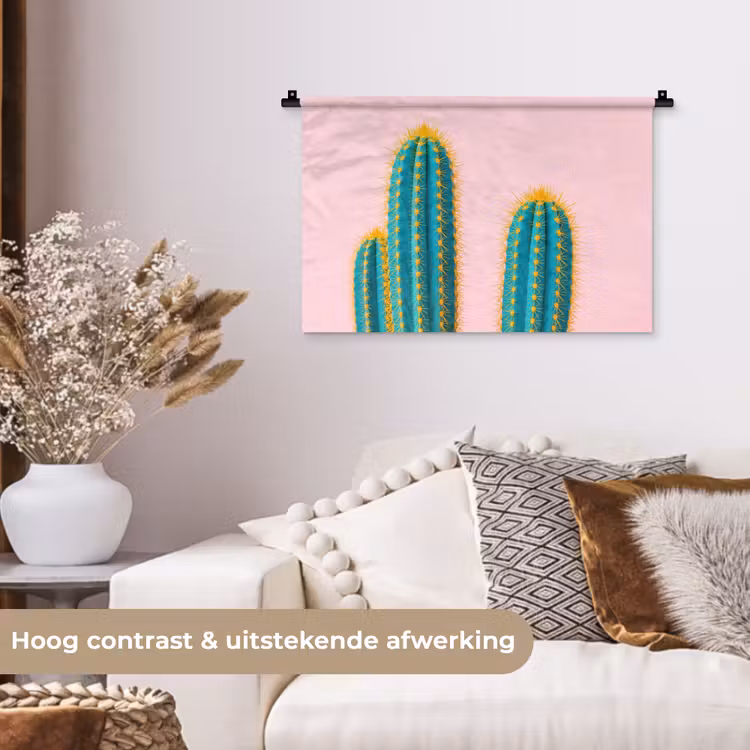 Wandkleed - Cactussen - Modern - Pastel — 4