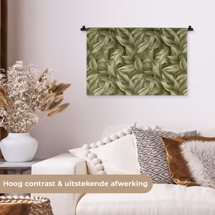 Wandkleed - Bladeren - Modern - Groen — 4