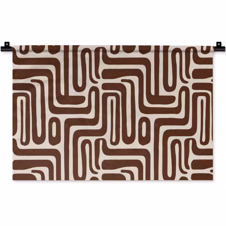 Wandkleed - Abstract - Patroon - Bruin — 1