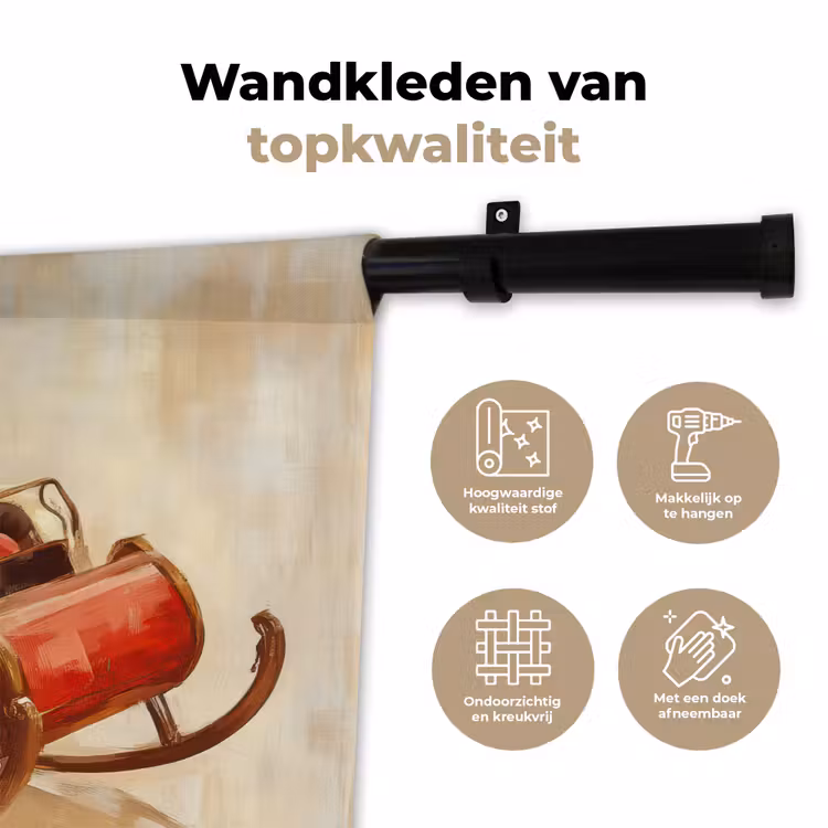 Wandkleed - Kerst - Slee - Kerstman — 3
