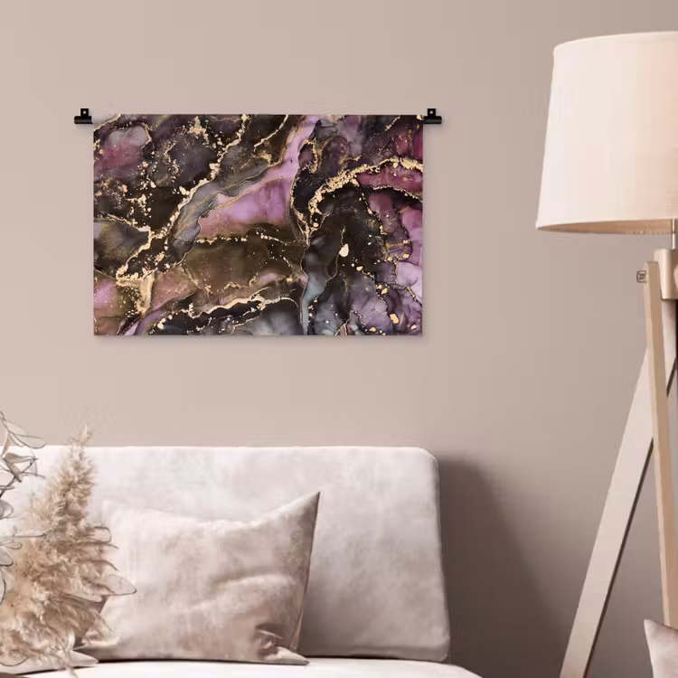 Wandkleed - Marmer - Gold - Steen - Abstract — 2