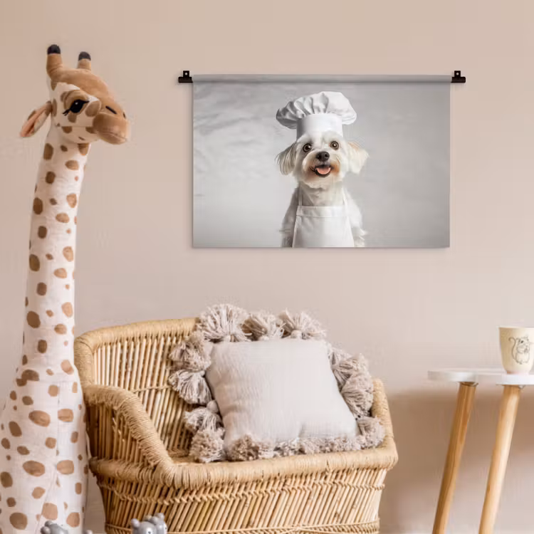 Wandkleed - Hond - Wit - Kok — 5
