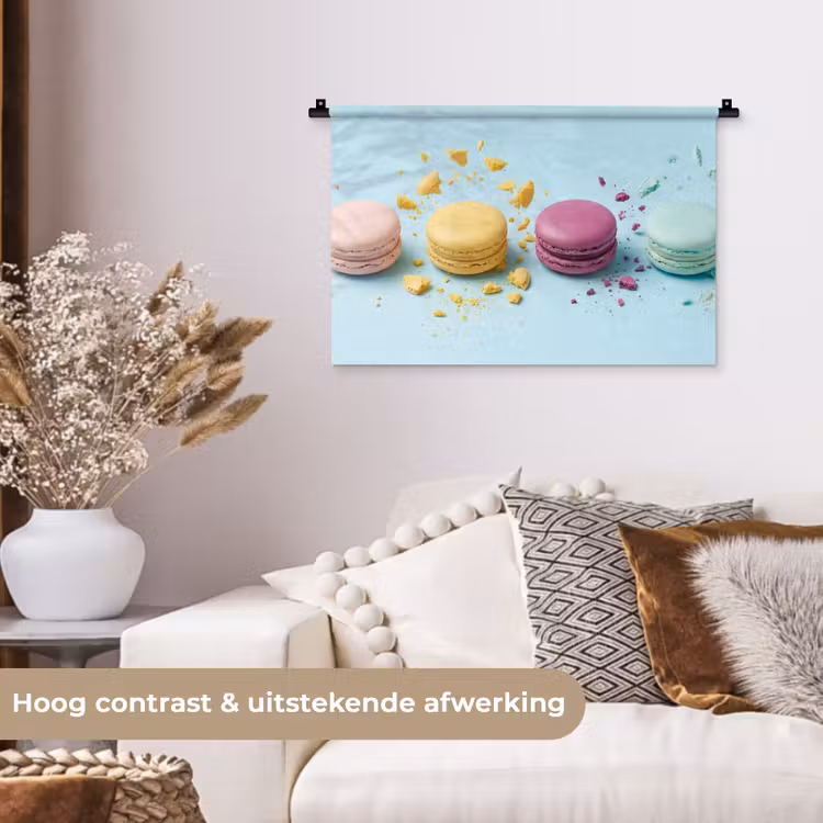 Wandkleed - Macarons - Kleurrijk - Pastel — 4