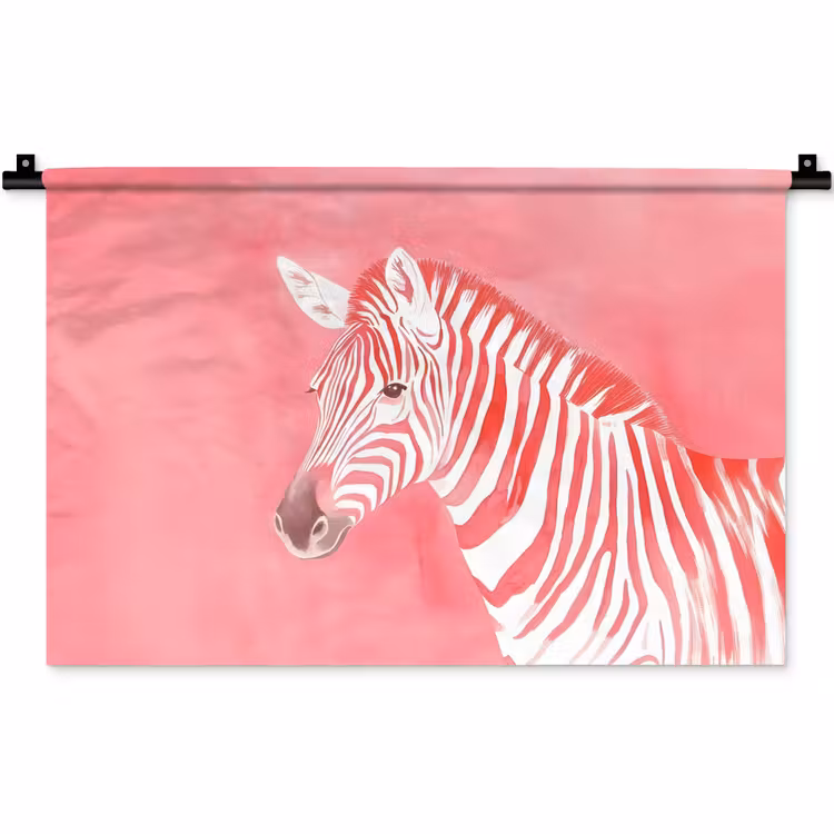 Wandkleed - Zebra - Pink - Verf — 1