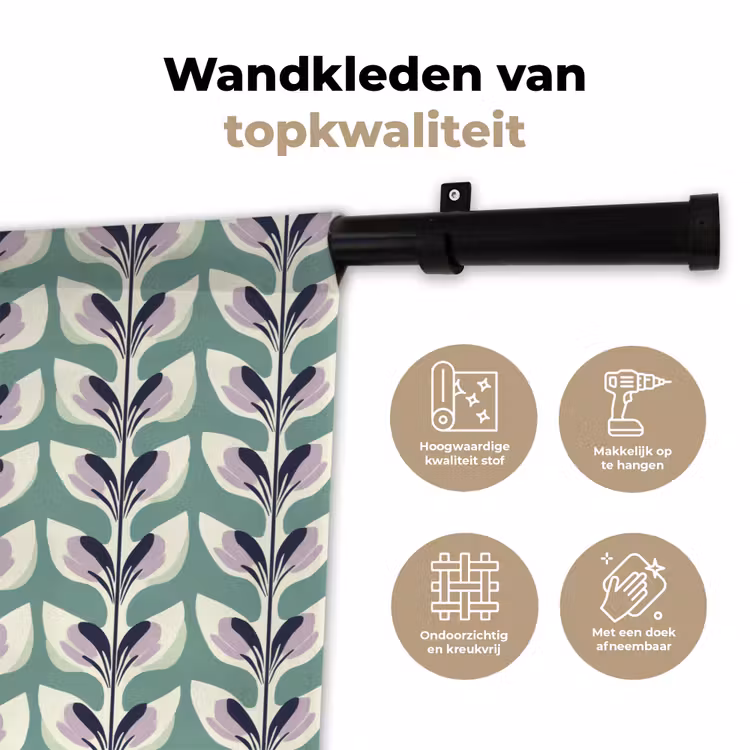 Wandkleed - Retro - Modern - Groen — 3