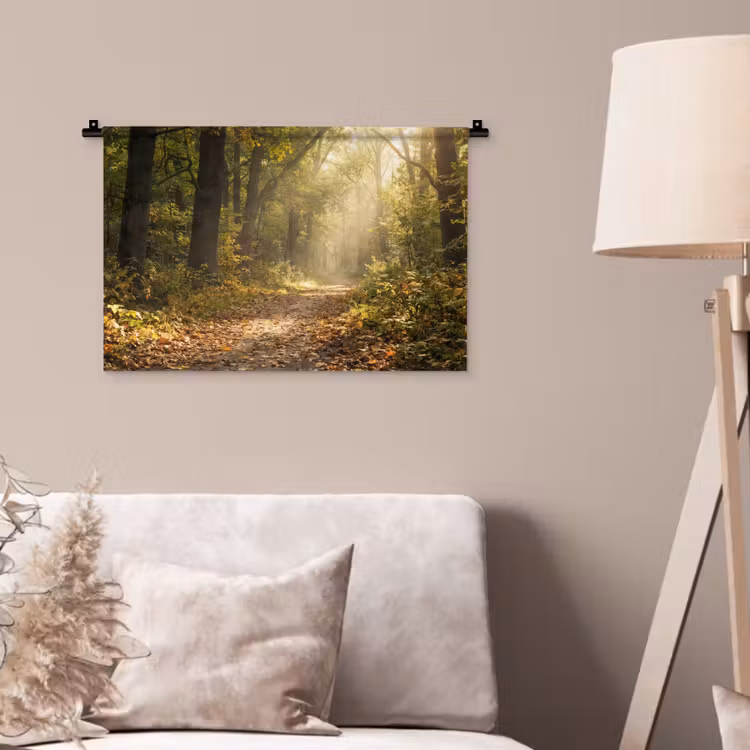 Wandkleed - Zonlicht - Bospad - Bomen — 2