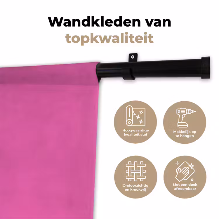 Wandkleed - Smiley - Vrolijk - Roze — 3
