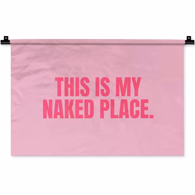 Wandkleed - Tekst - Modern - Roze — 1