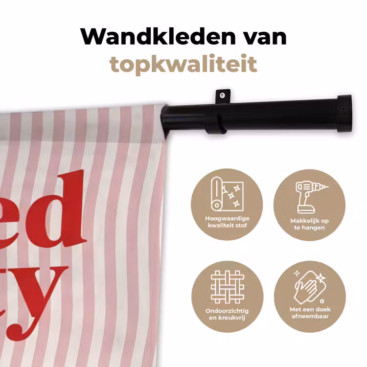 Wandkleed - Tekst - Modern - Strepen — 3
