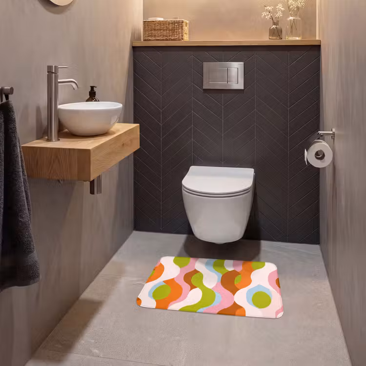 WC Mat - Abstract - Vormen - Roze — 2