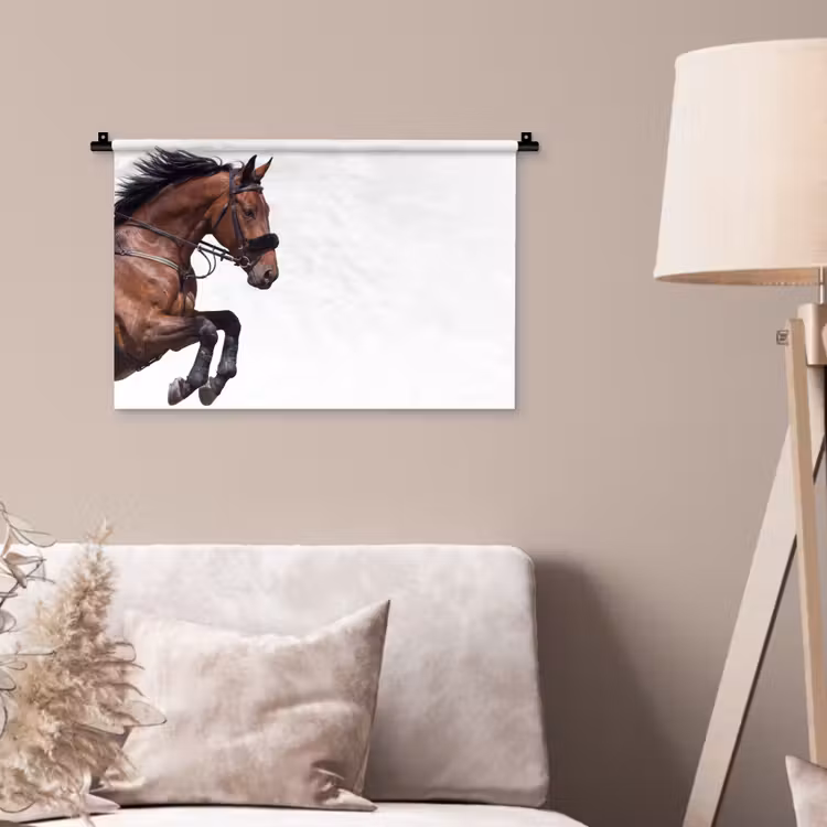 Wandkleed - Paard - Springen - Modern — 2