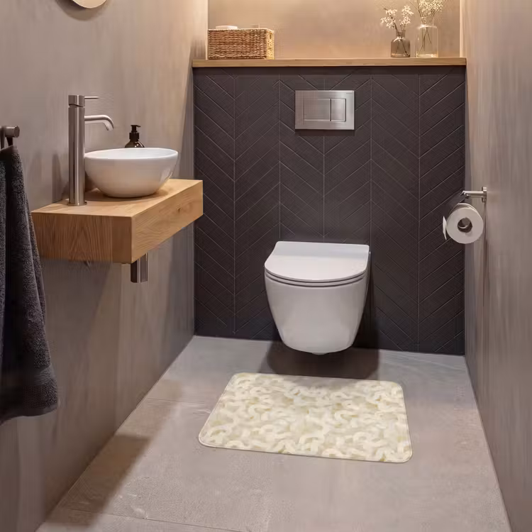 WC Mat - Abstract - Lijnen - Beige — 2