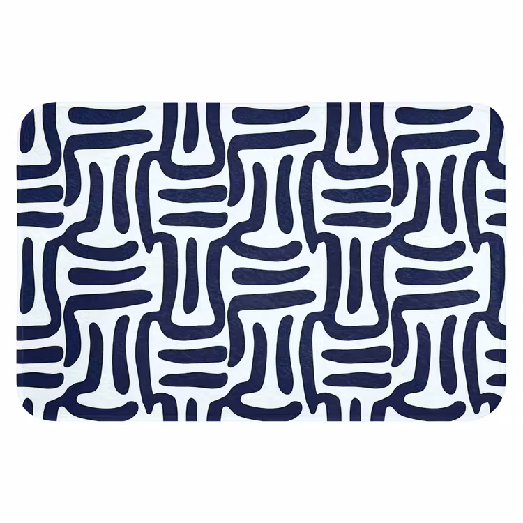 WC Mat - Abstract - Modern - Blauw — 1