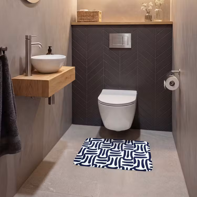 WC Mat - Abstract - Modern - Blauw — 2