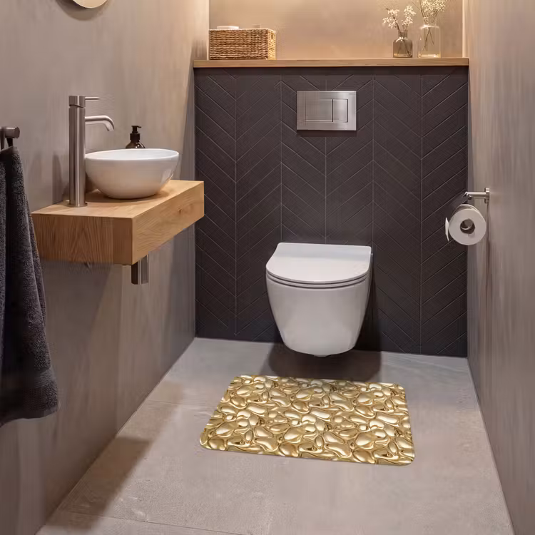 WC Mat - Abstract - Modern - Goud — 2