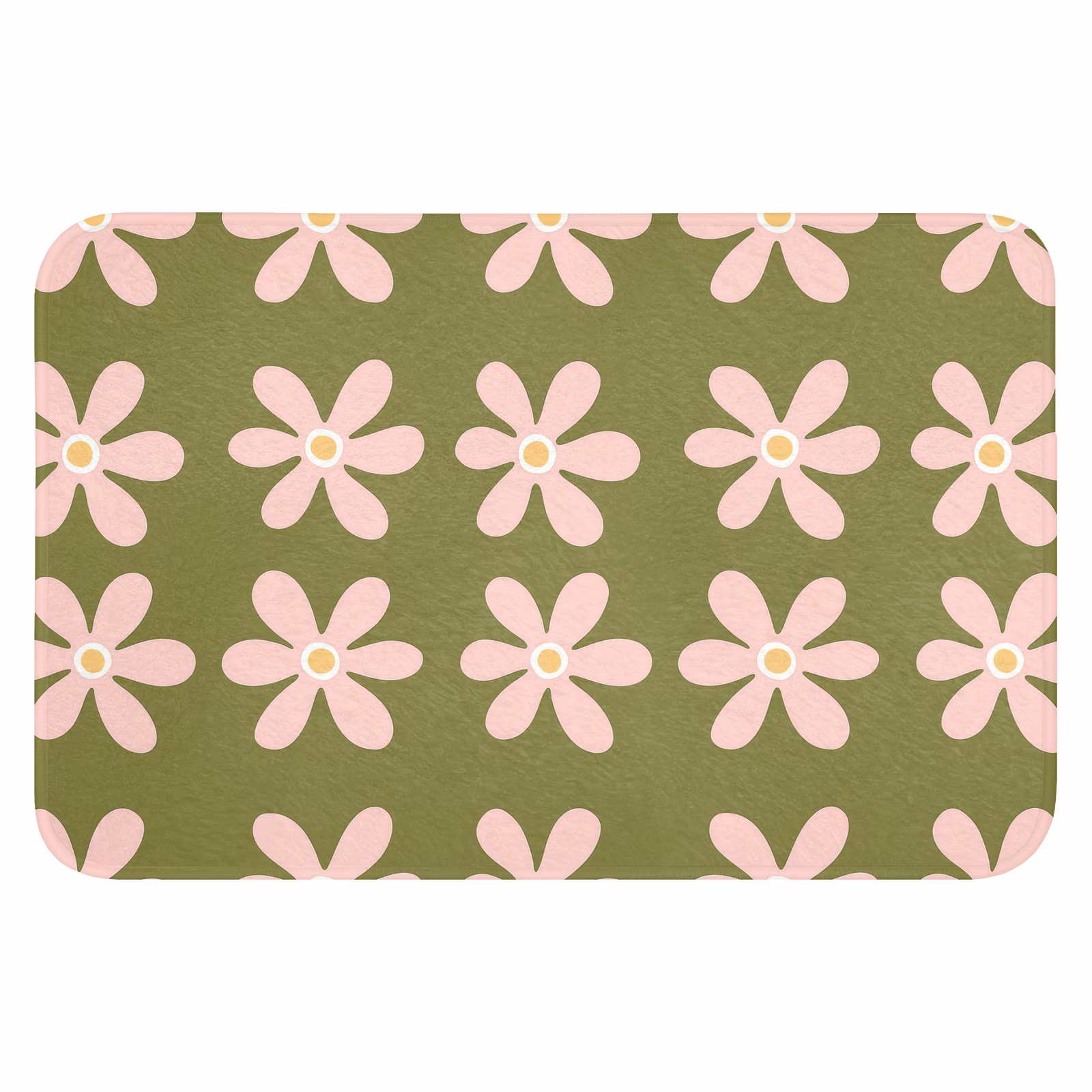 WC Mat - Bloem - Modern - Groen — 1