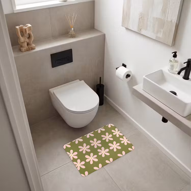WC Mat - Bloem - Modern - Groen — 6