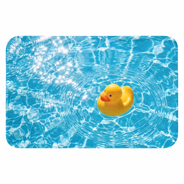 WC Mat - Badeend - Dobberen - Blauw — 1
