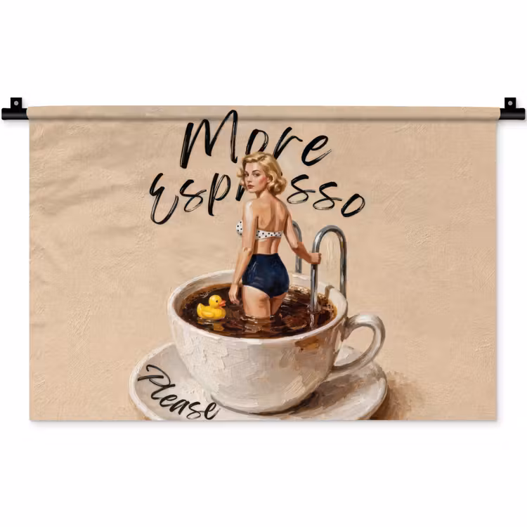 Wandkleed - More espresso - Koffie - Eend — 1