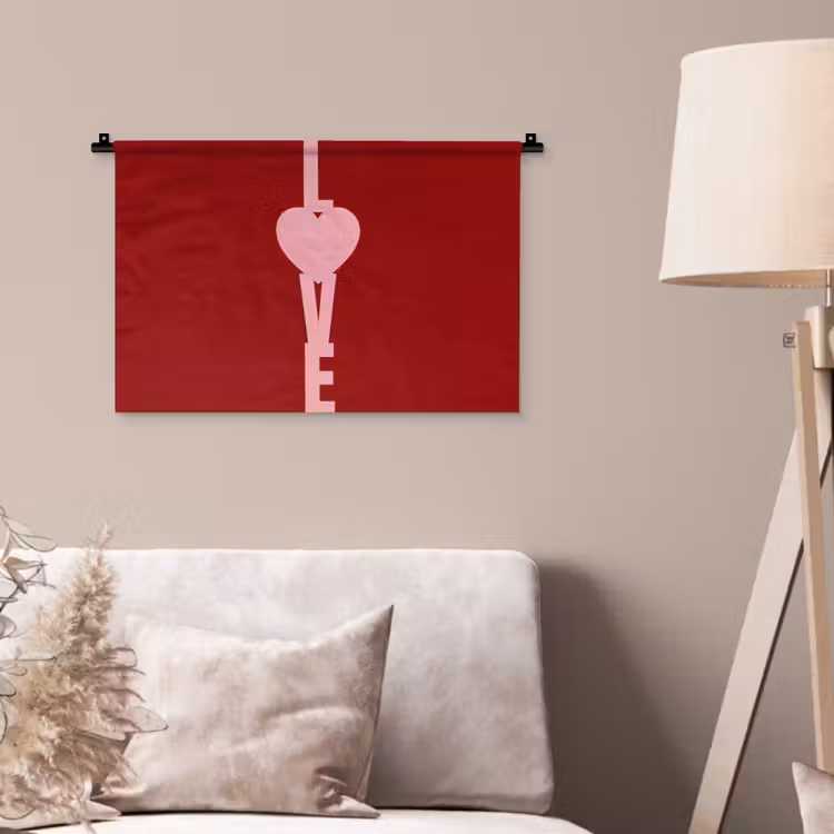 Wandkleed - Love - Hart - Rood — 2