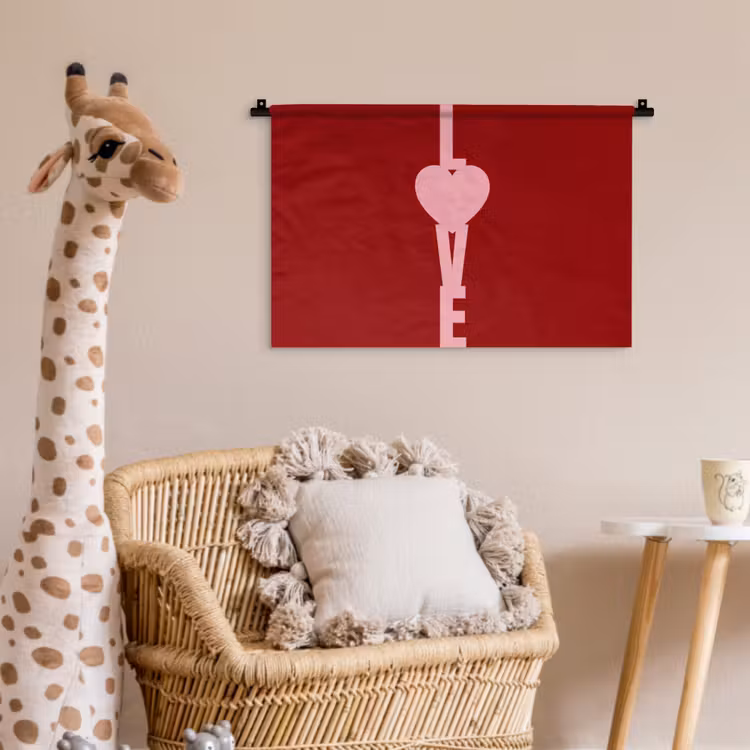 Wandkleed - Love - Hart - Rood — 5