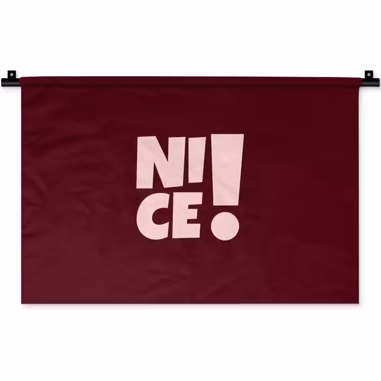 Wandkleed - Nice - Uitroepteken - Rood — 1
