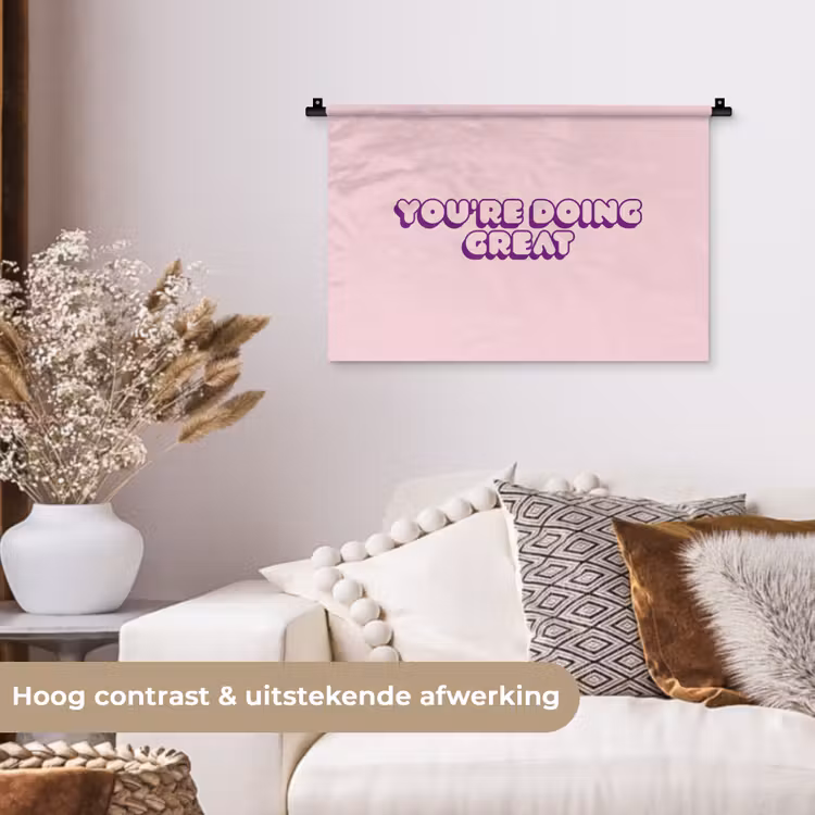 Wandkleed - You're doing great - roze - 3D — 4