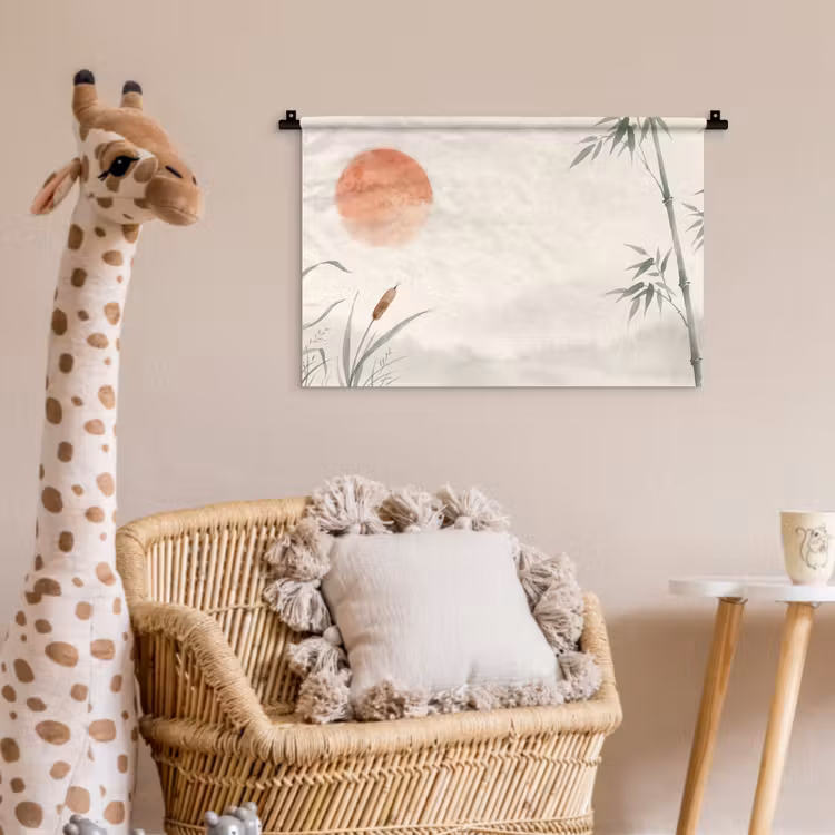 Wandkleed - Minimalistisch - Bamboe - Groen — 5