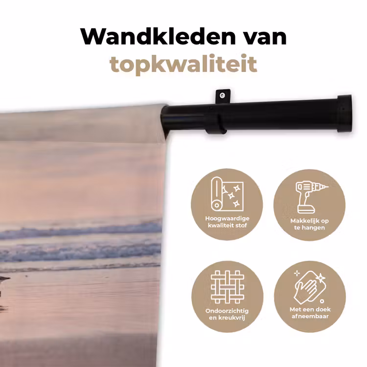 Wandkleed - Zee - Vogels - Strand — 3