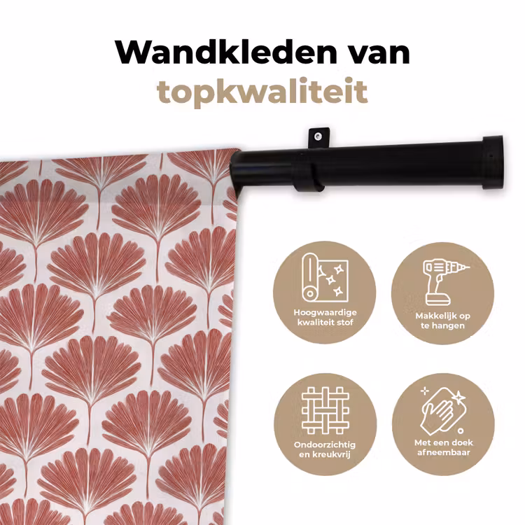 Wandkleed - Waaier - Motief - Terra — 3