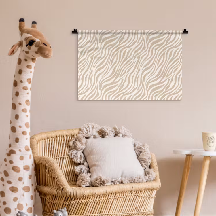 Wandkleed - Zebra - Patroon - Beige — 5