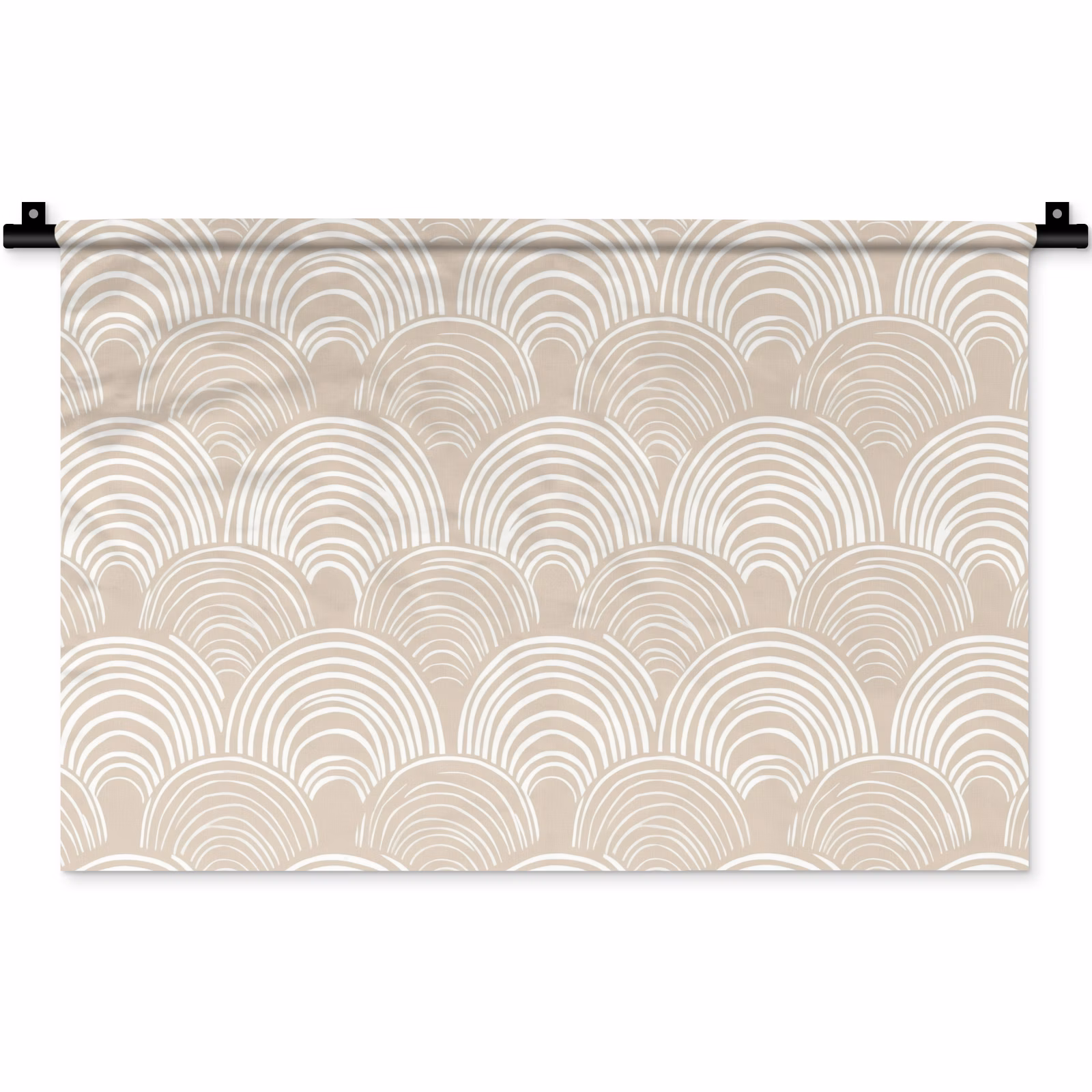 Wandkleed - Golven - Structuur - Beige — 1